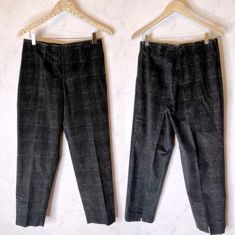 Piazza Sempione Audrey corduroy ankle pants in black plaid - Picture 6 of 6